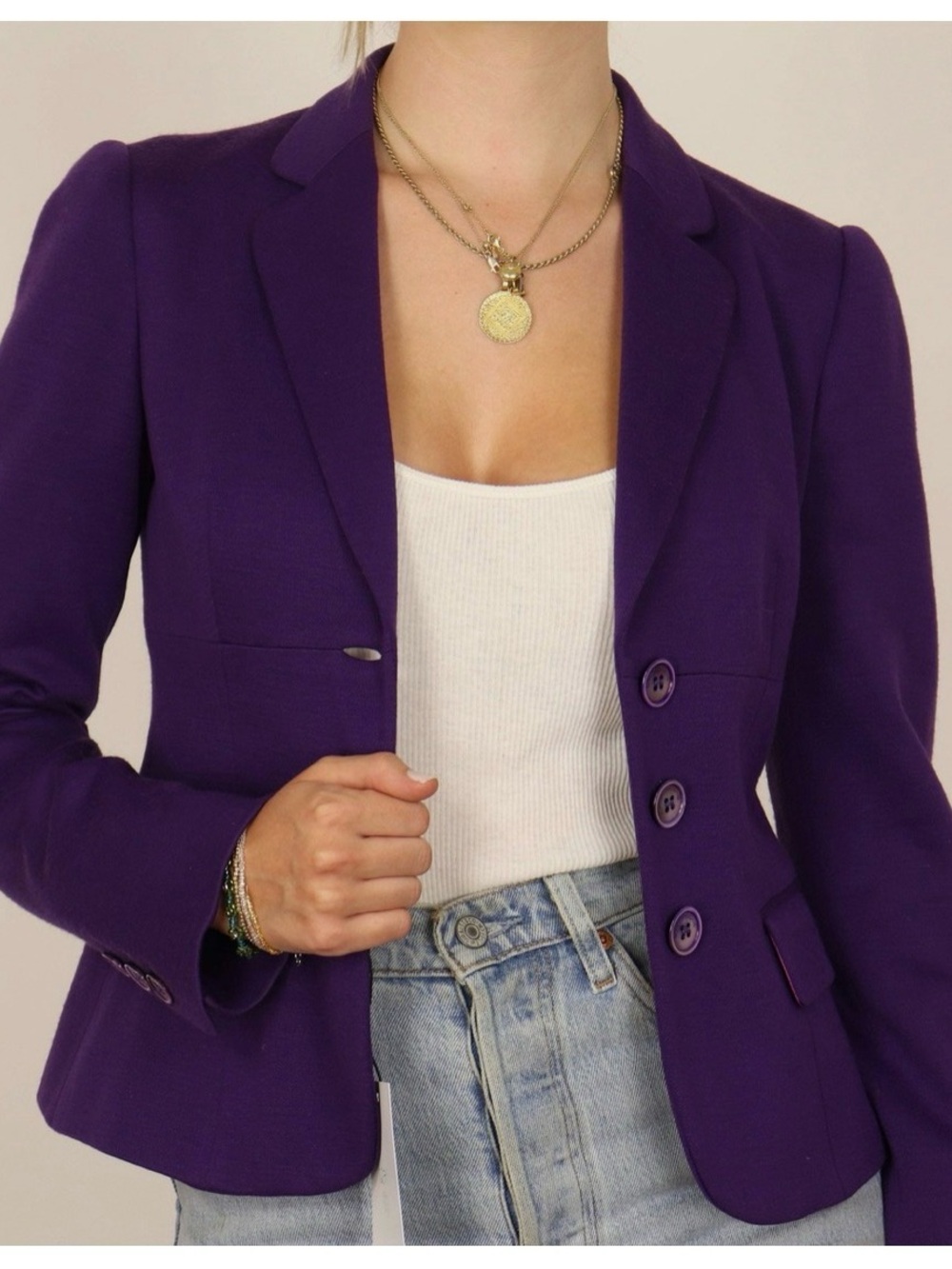 Moschino Purple Tailored Blazer